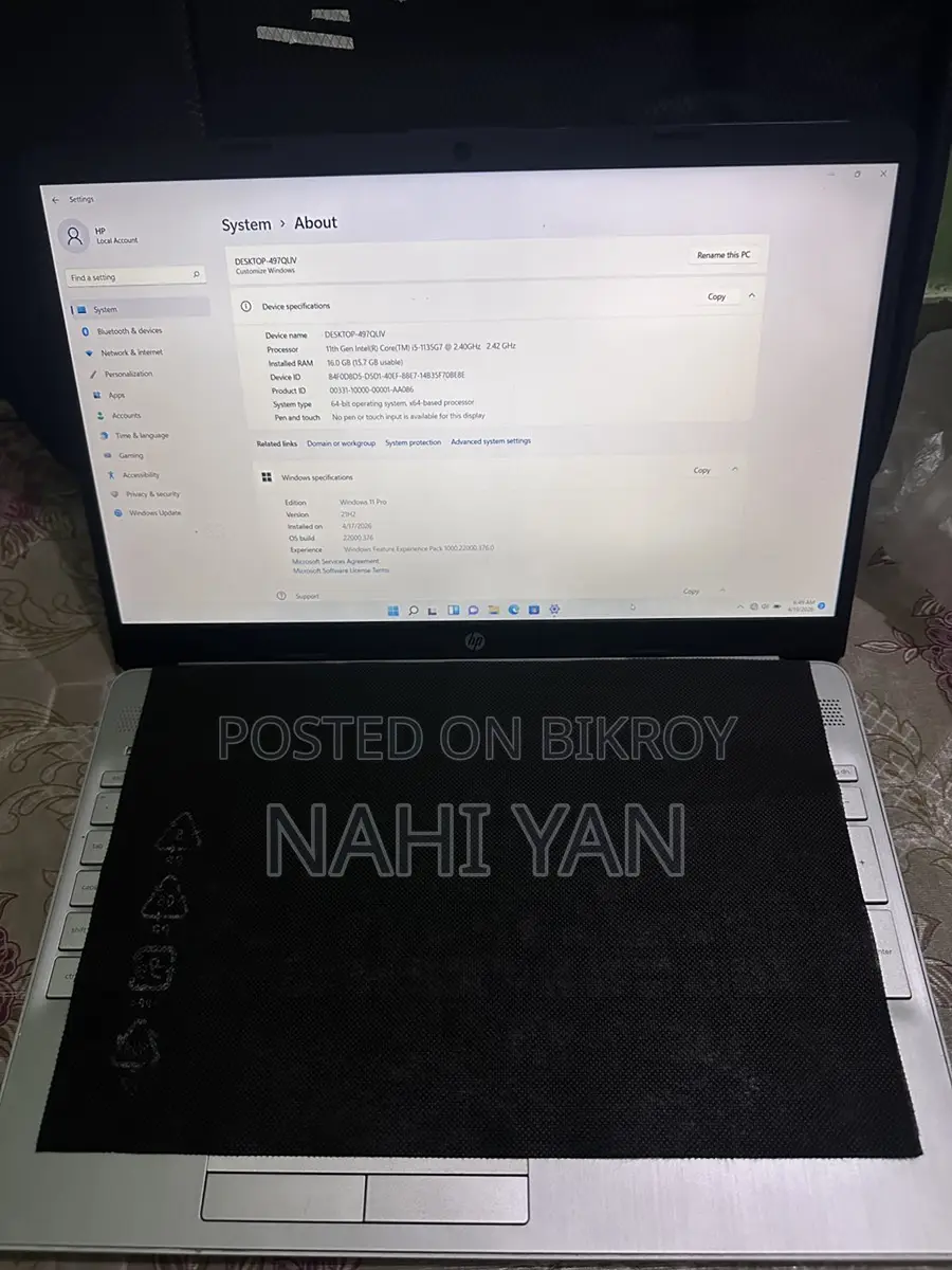 HP i5 11th Generation