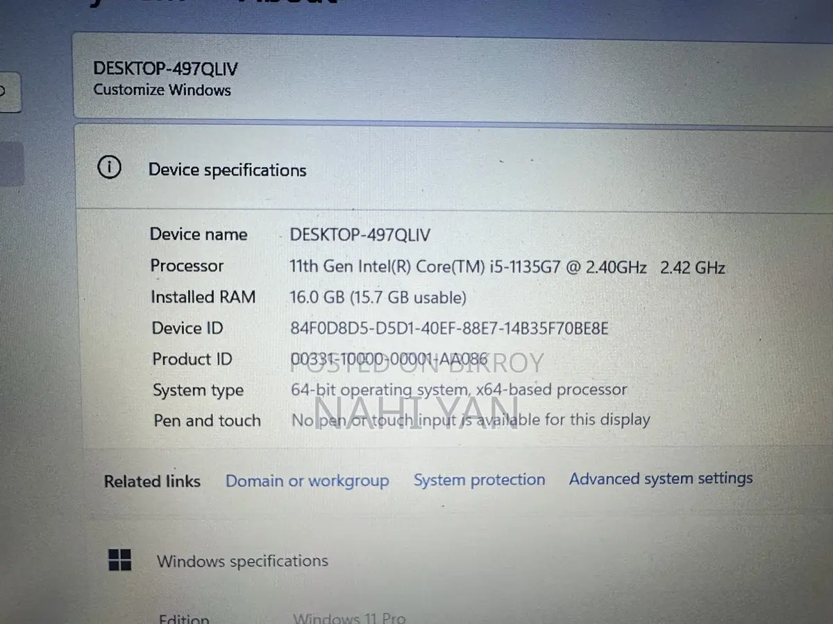 HP i5 11th Generation
