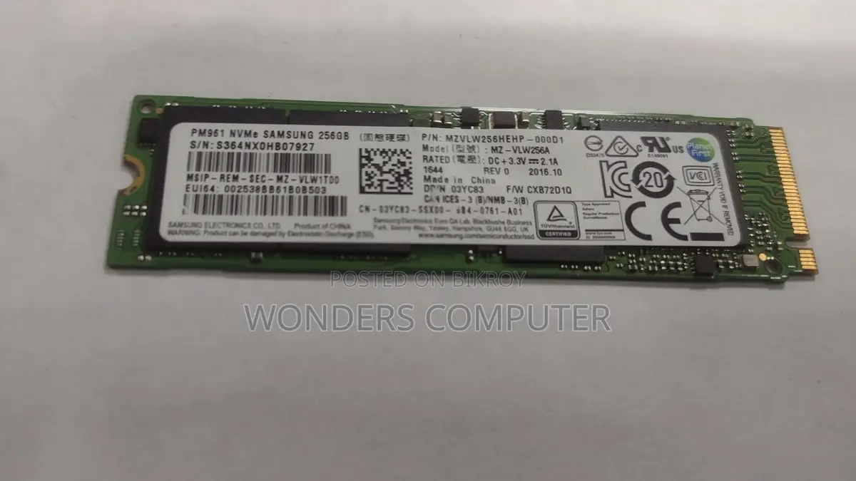 Samsung M.2 Nvme 256 GB Original With 1 Year Warranty