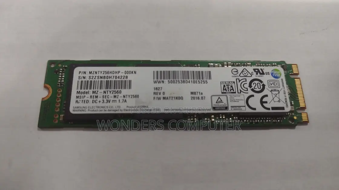 Samsung M.2 Nvme 256 GB Original With 1 Year Warranty