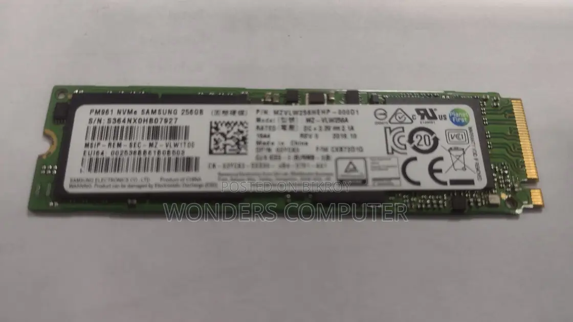 Samsung M.2 Nvme 256 GB Original With 1 Year Warranty