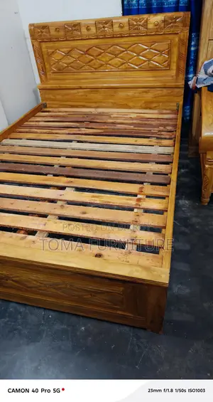 Akashmoni Wood Semi-Box Bed