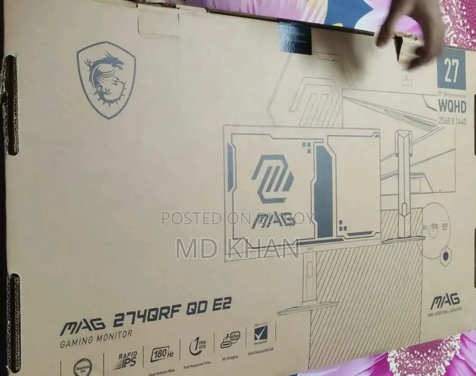 Msi Mag 274qrf Qd E2 27" 180hz WQHD Gaming Monitor