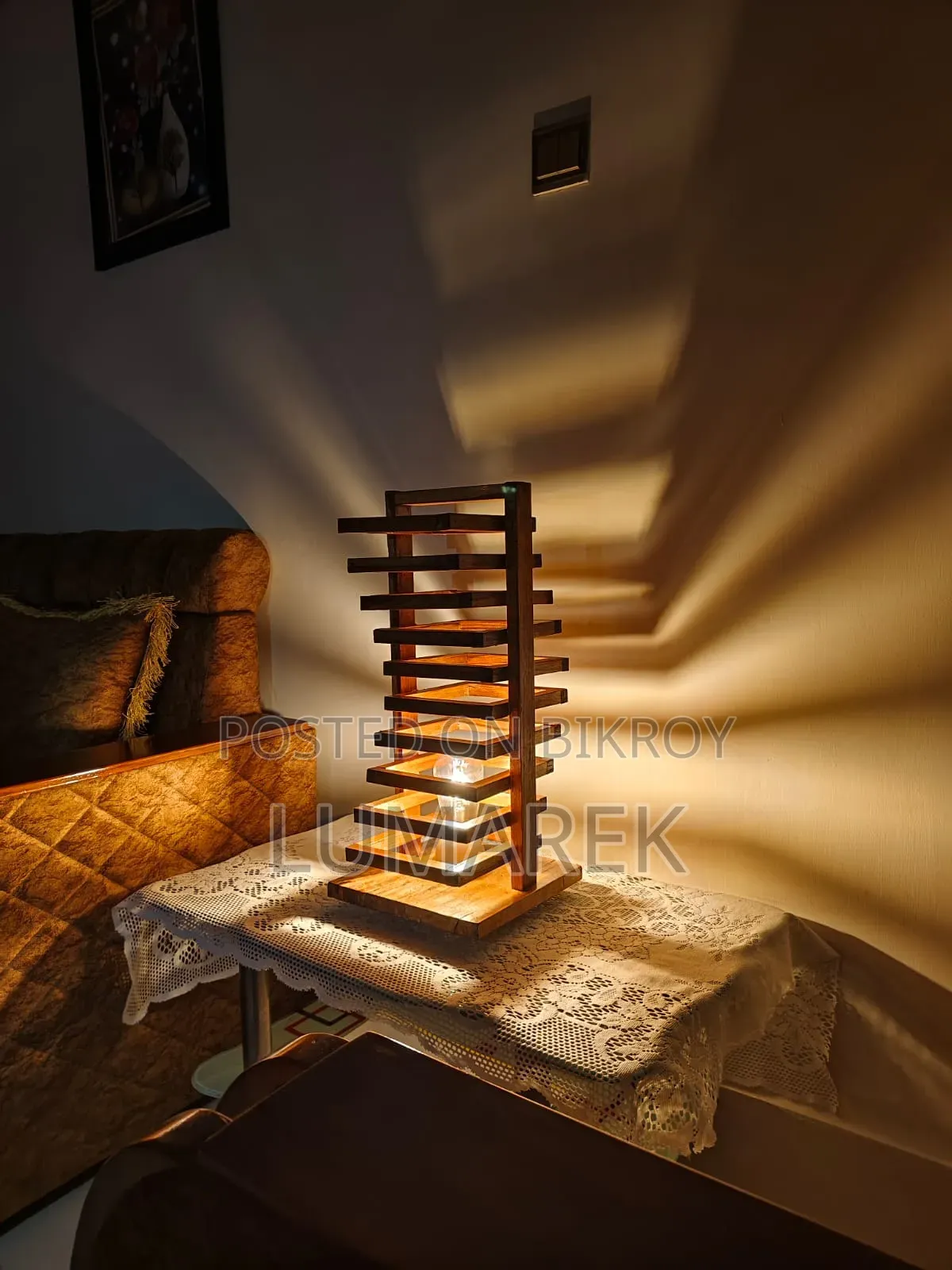 Handmade Wooden Lamp — Decorate Your Home Uniquely