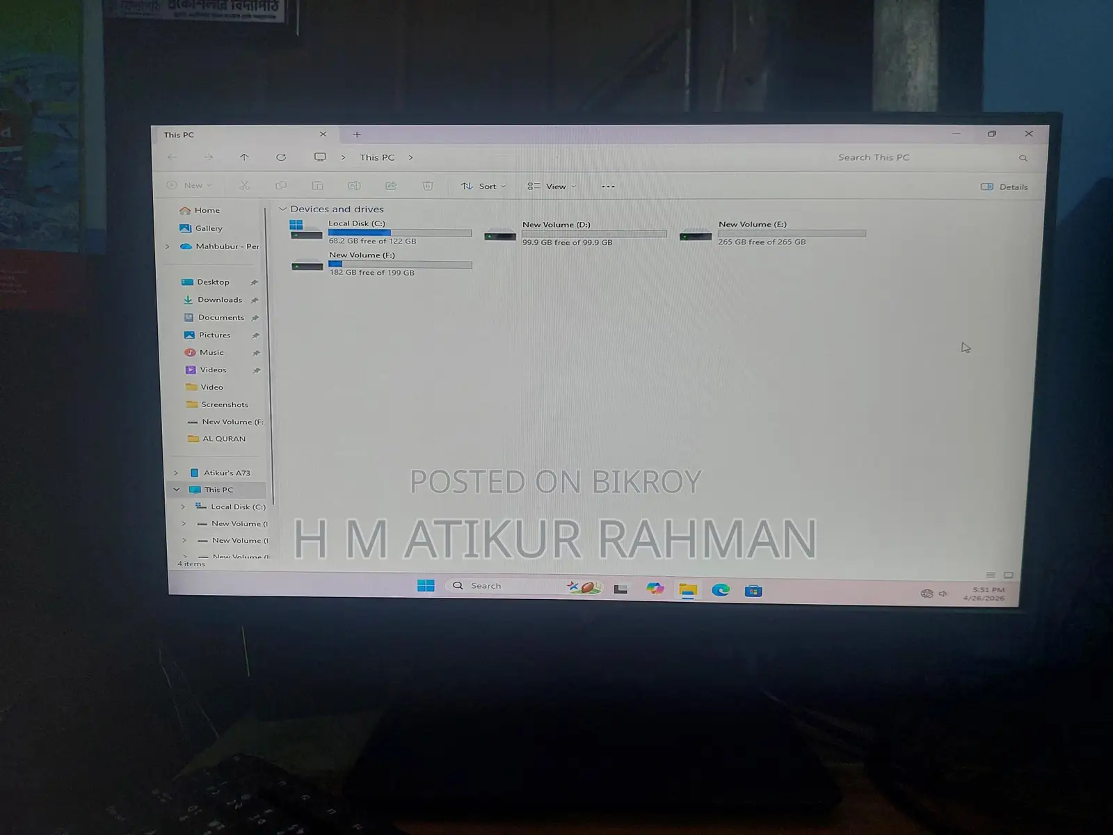 Desktop Computer 6GB Intel Core i3 HDD+SSD 700GB