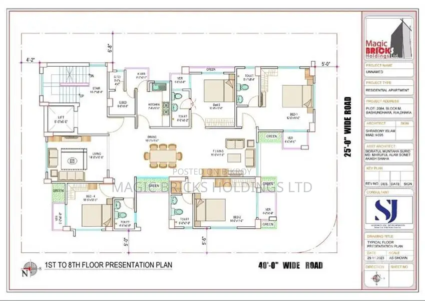 South West Corner Plot (Ongoing) Flat Sale At Block M Basundhara