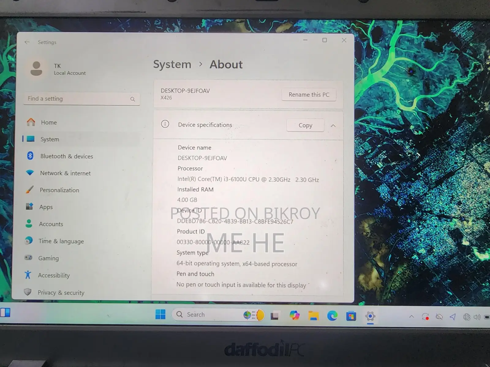 ড্যাফোডিল (Daffodil) ল্যাপটপ i3 কোর 1tb