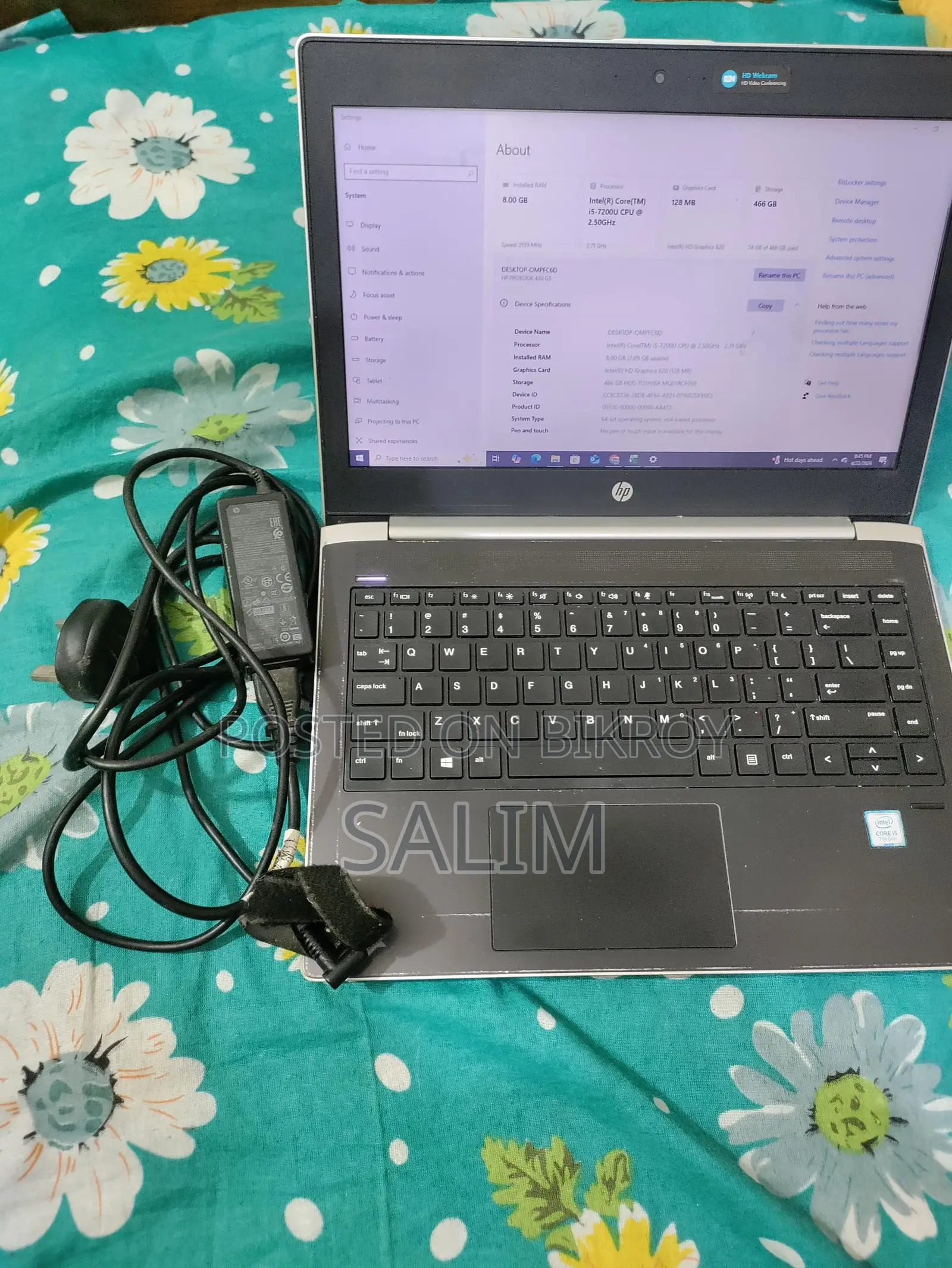 Laptop HP ProBook 430 G5 8GB Intel Core I5 HDD 500GB