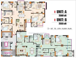 Road: 07 | 2555 sq. ft. | 04 Bedroom | Brand New | Dhanmondi