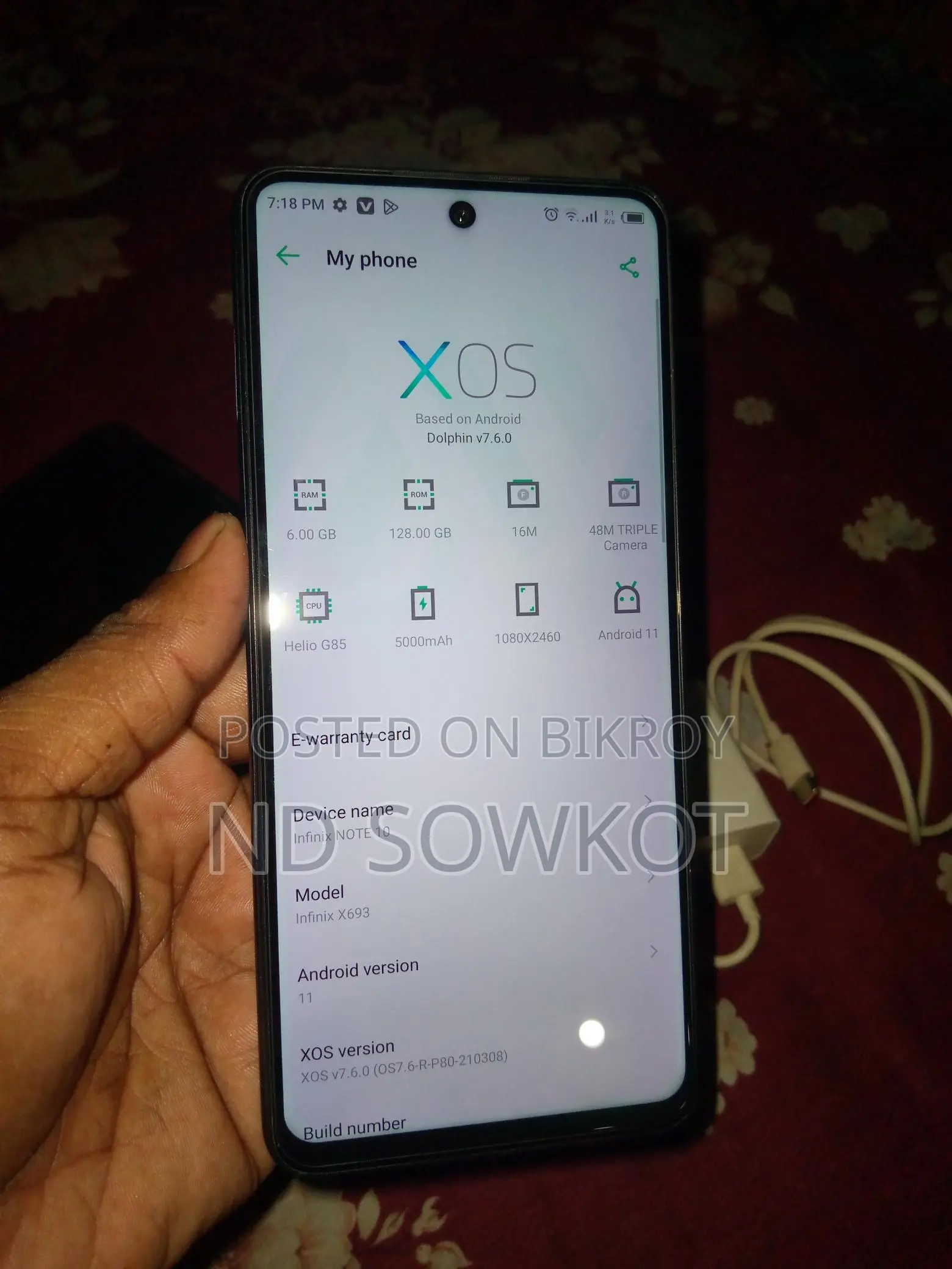 Infinix Note 10 6GB 128GB (Used)