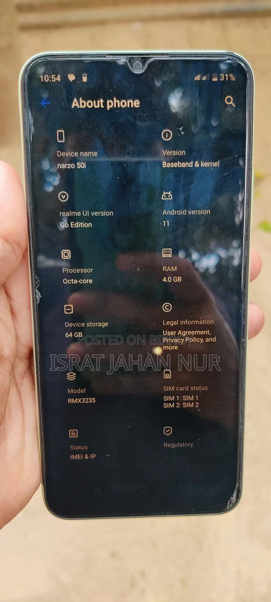 Realme Narzo 50i 4/64 Full Fresh (Used)