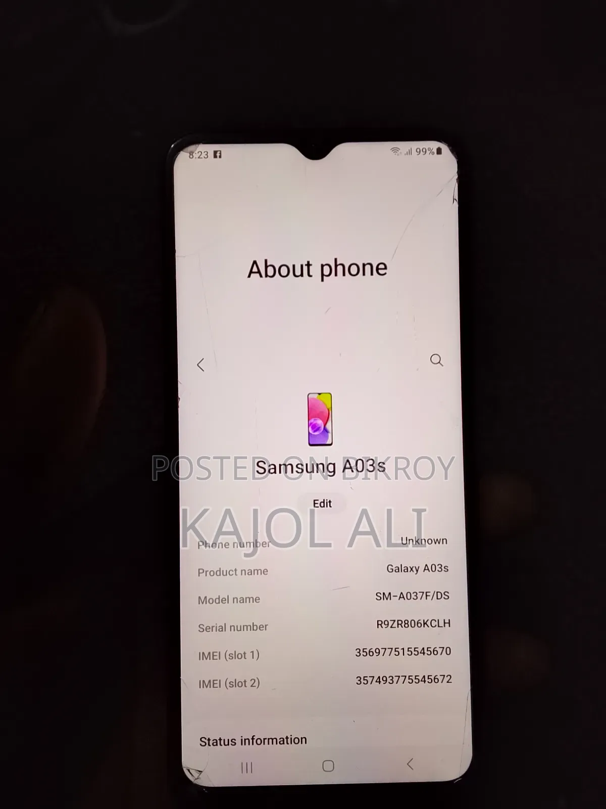 Samsung Galaxy A03s 64 GB Blue