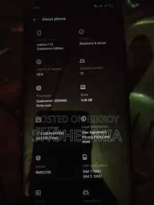 Realme C15 . (Used)