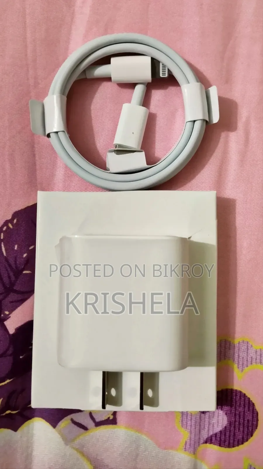 অরিজিনাল আইফোন অ্যাডাপ্টার এবং ক্যাবল