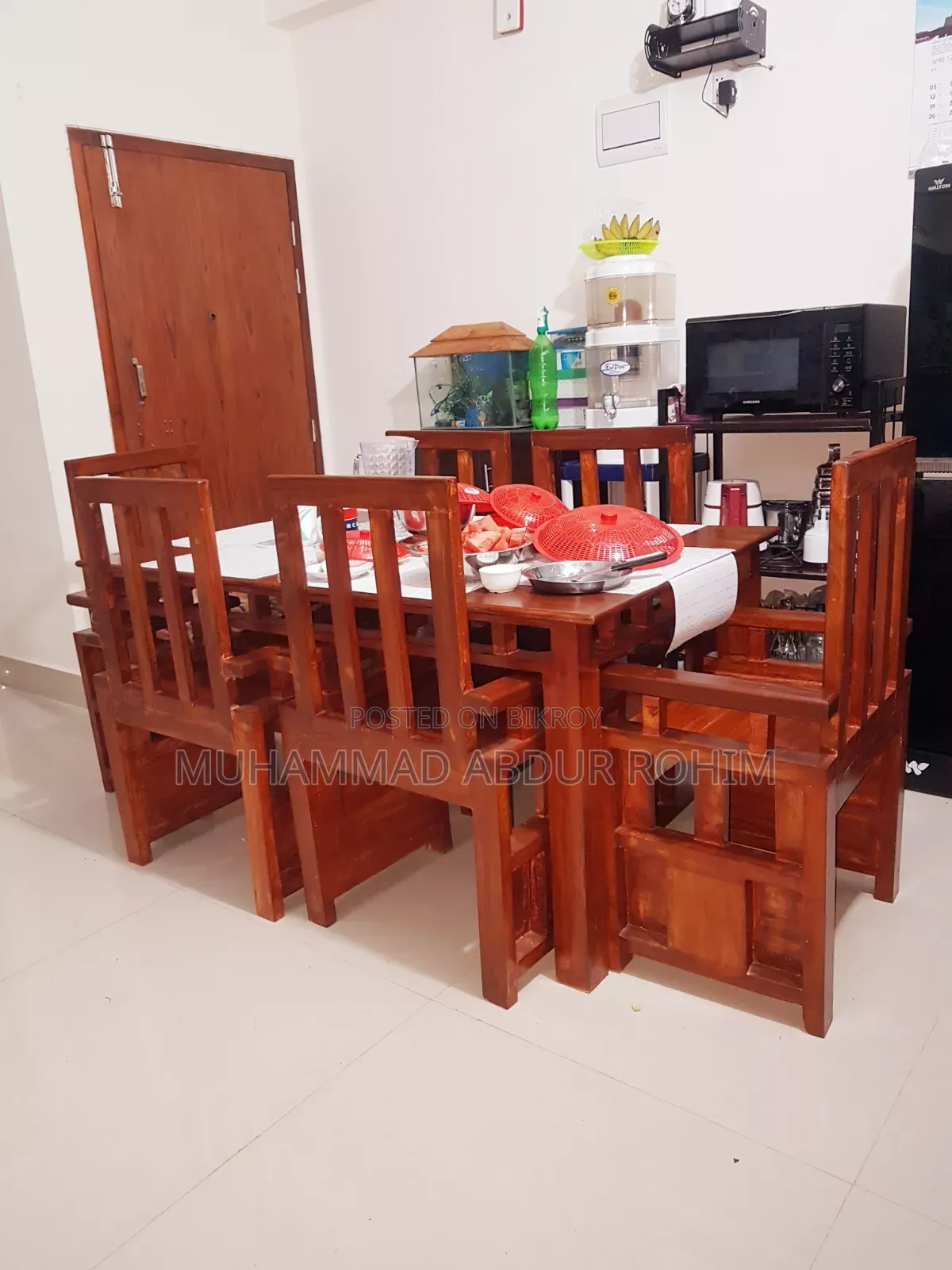 Deshi Shari Neem Katther Dining Set