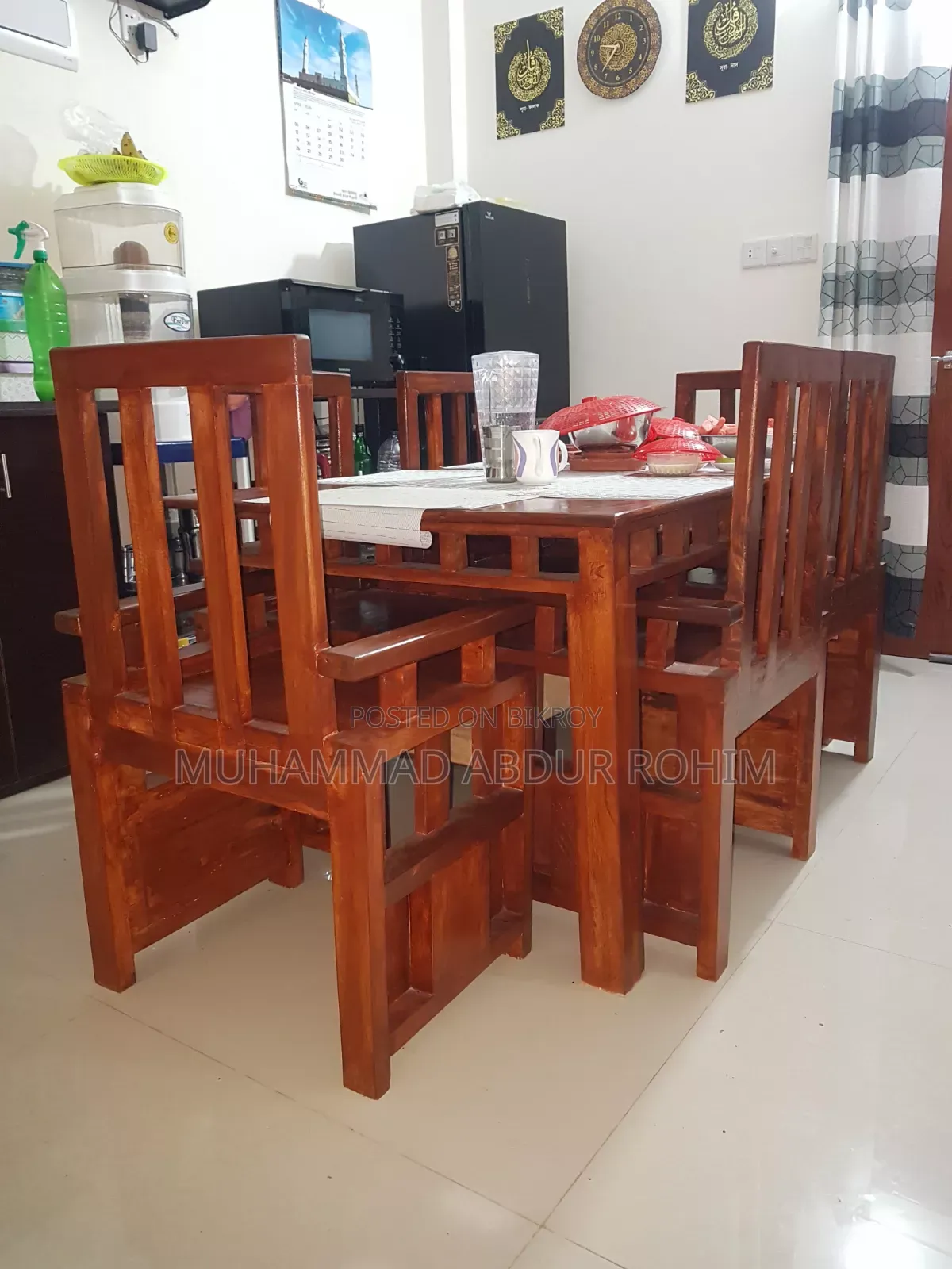 Deshi Shari Neem Katther Dining Set