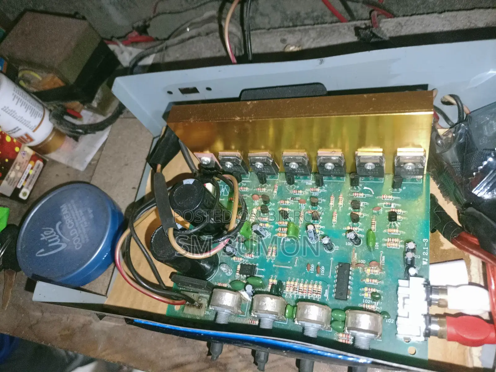 Audio Amplifier 2.1 Channel 300W Full Setup
