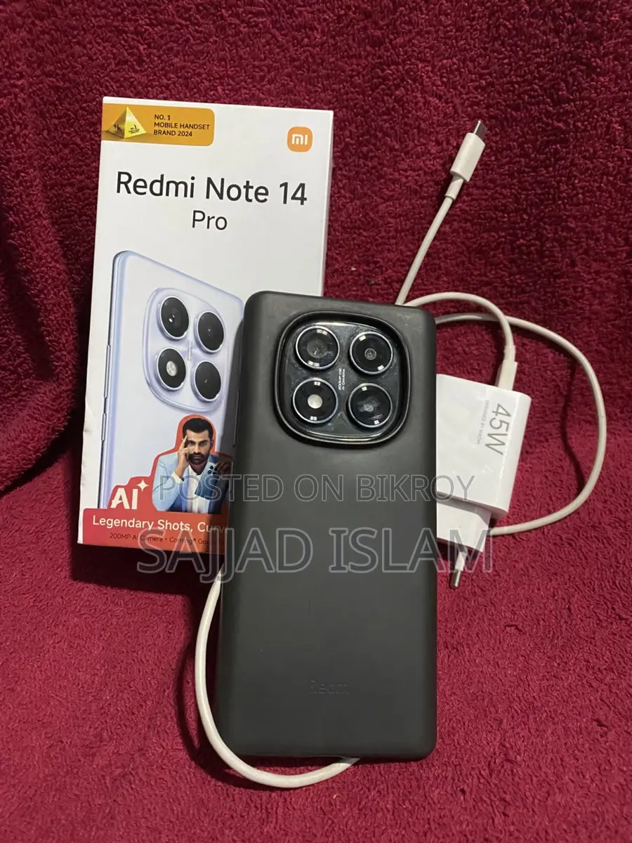 Xiaomi Redmi Note 14 pro 8/256 box charger (Used)