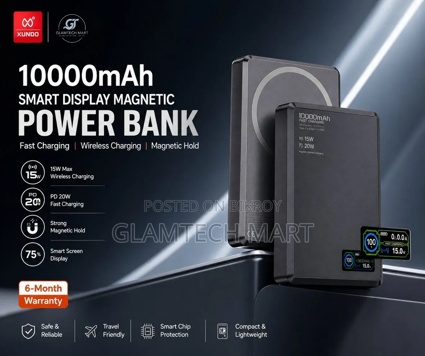 Xundd XDPB-029 Pd 20w Magnetic Power Bank - 10000mah
