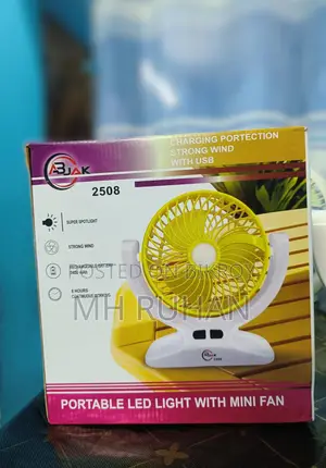 Portable Rechargeable Mini Fan With Led Light