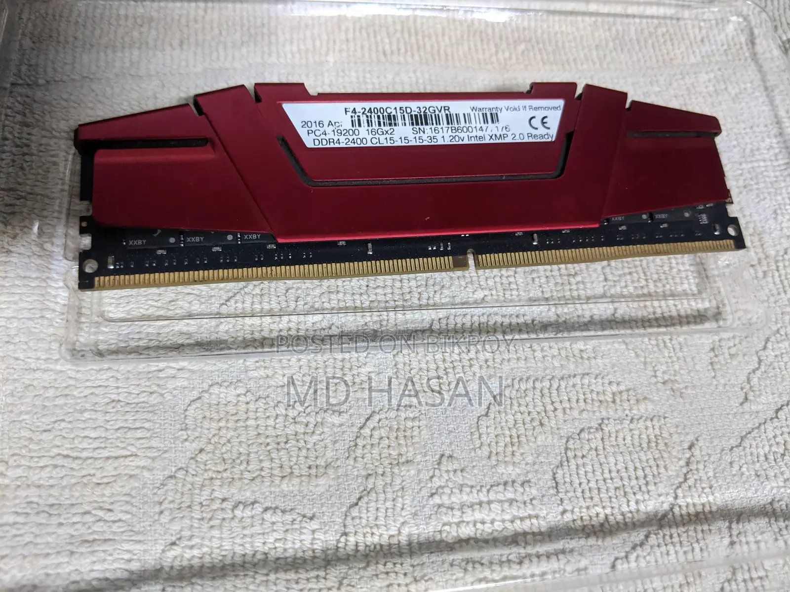 16GB G.Skill Ripjaws V 16GB CL15 DDR4 2400MHz Lifetime Warranty