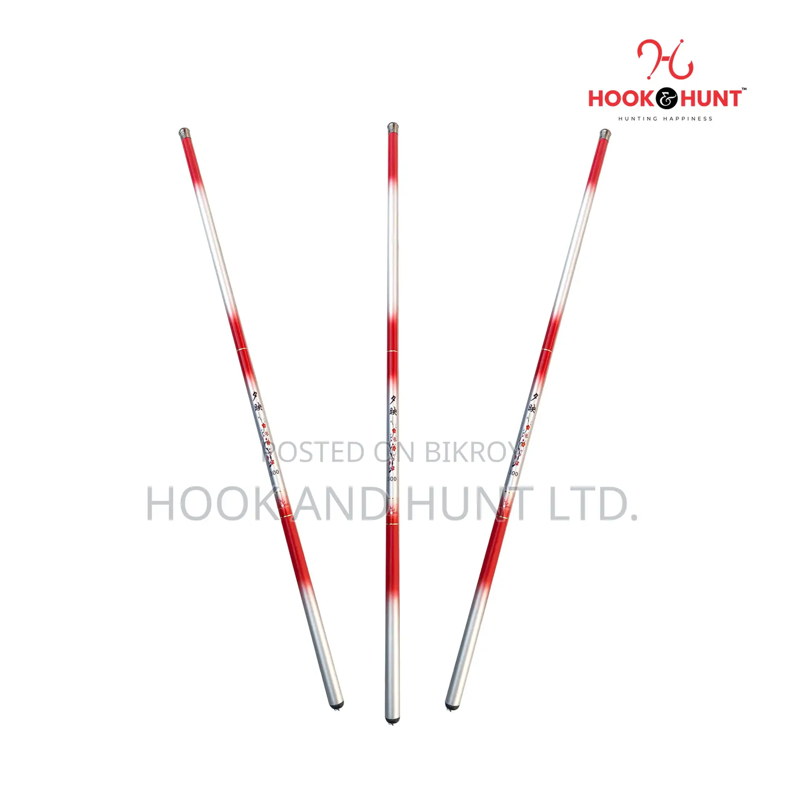 Red Carbon Stream Rod 300–450cm Ultra Light Soft