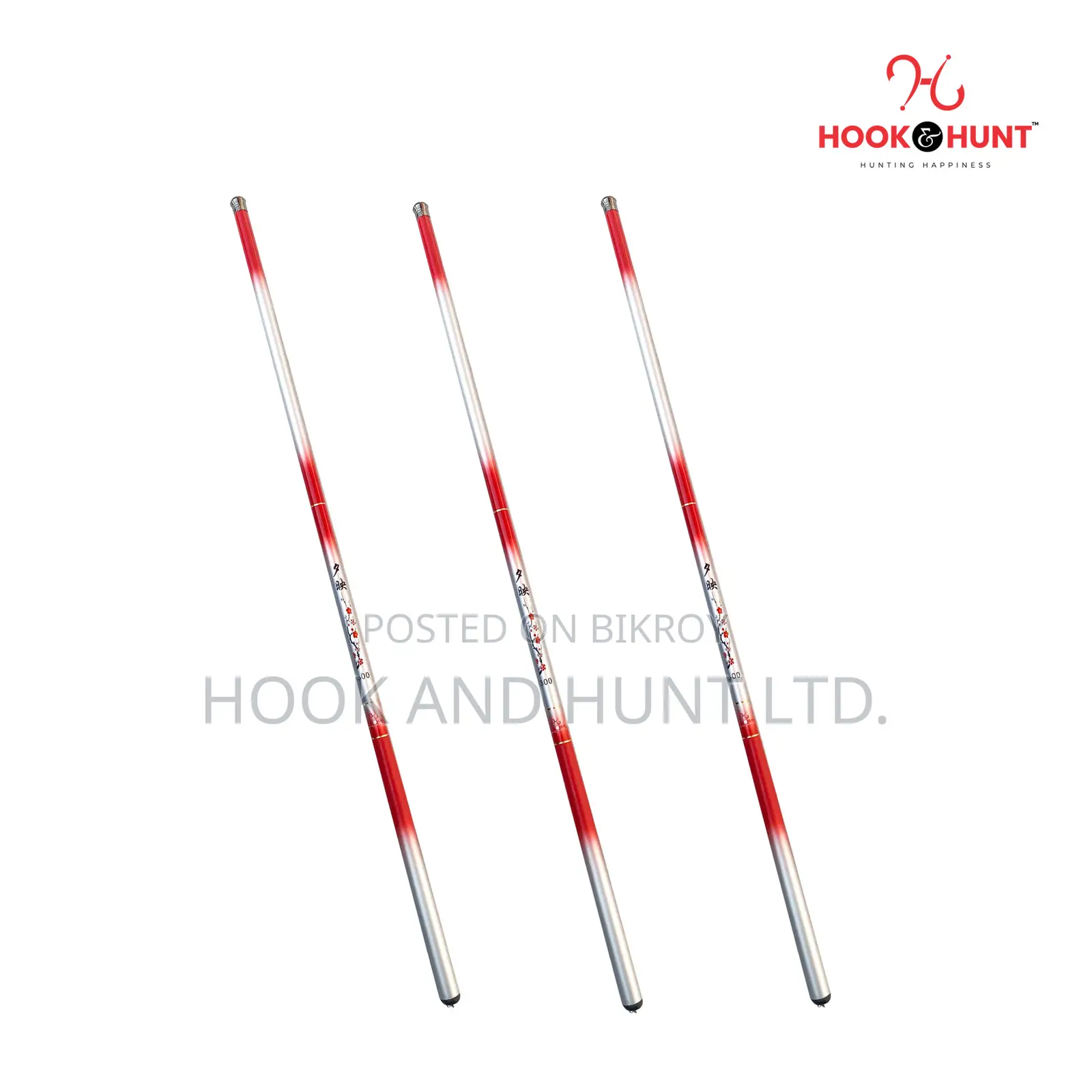 Red Carbon Stream Rod 300–450cm Ultra Light Soft