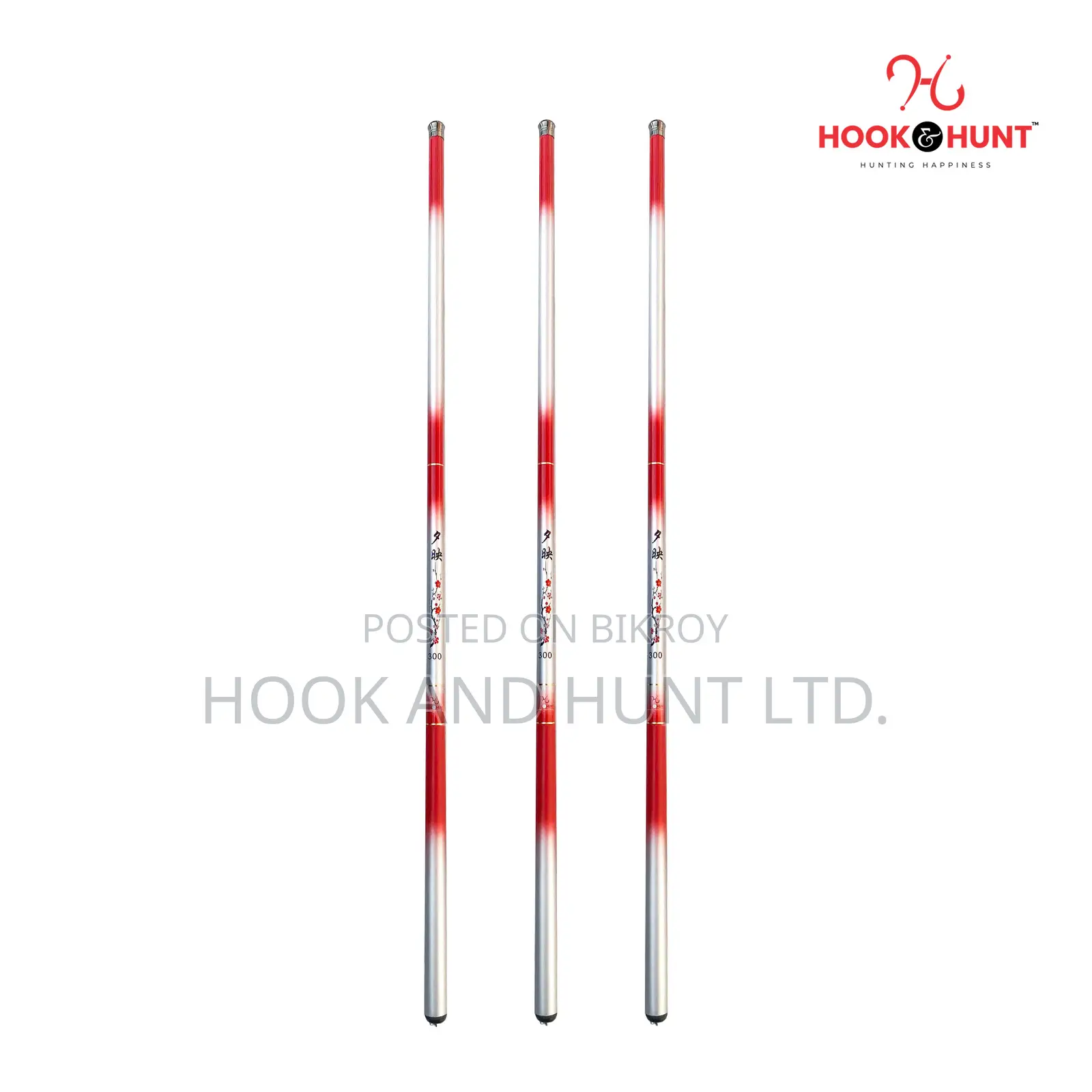 Red Carbon Stream Rod 300–450cm Ultra Light Soft