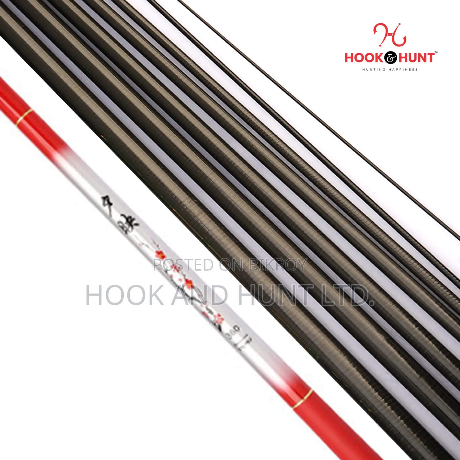 Red Carbon Stream Rod 300–450cm Ultra Light Soft