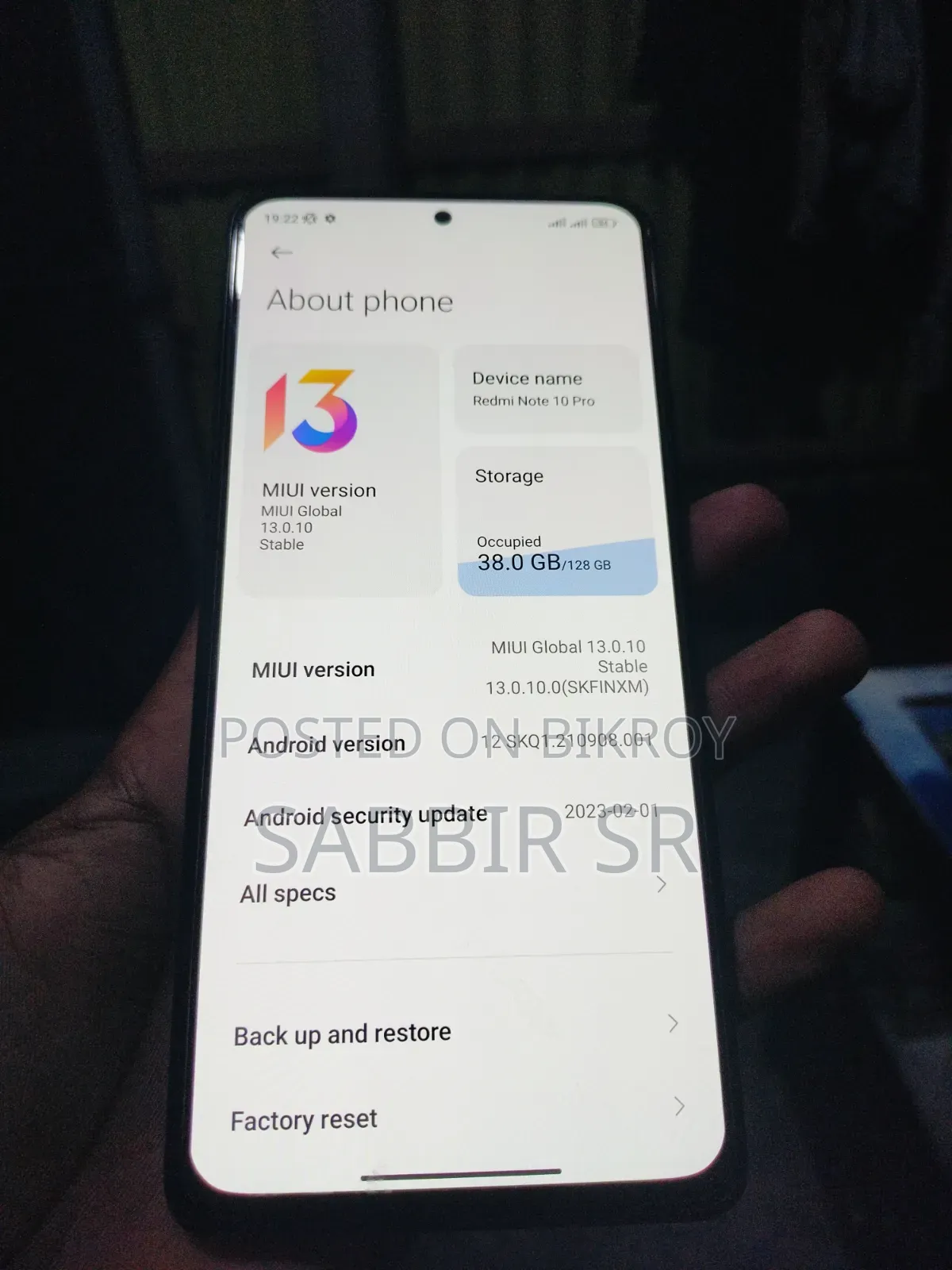 Xiaomi Redmi Note 10 Pro 128 GB Blue