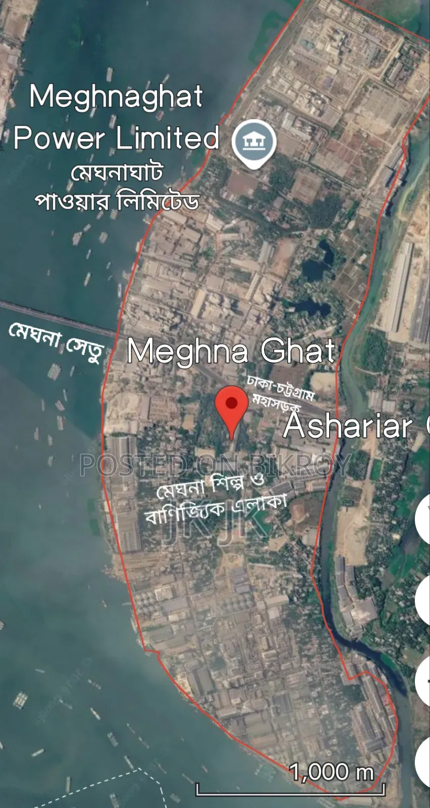 মেঘনা শিল্পনগরীতে ঢাকা-চট্টগ্রাম মহাসড়ক সংলগ্ন ৫ শতাংশ জমি বিক্রয়