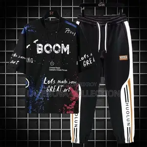 Drop Shoulder Mash T-shirt And Trouser