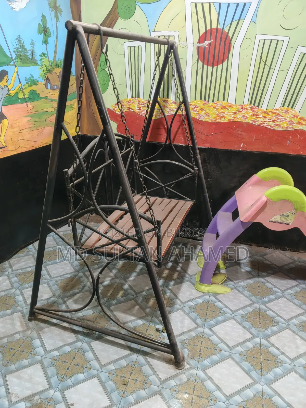 Bench, Chair, Table, Swing.