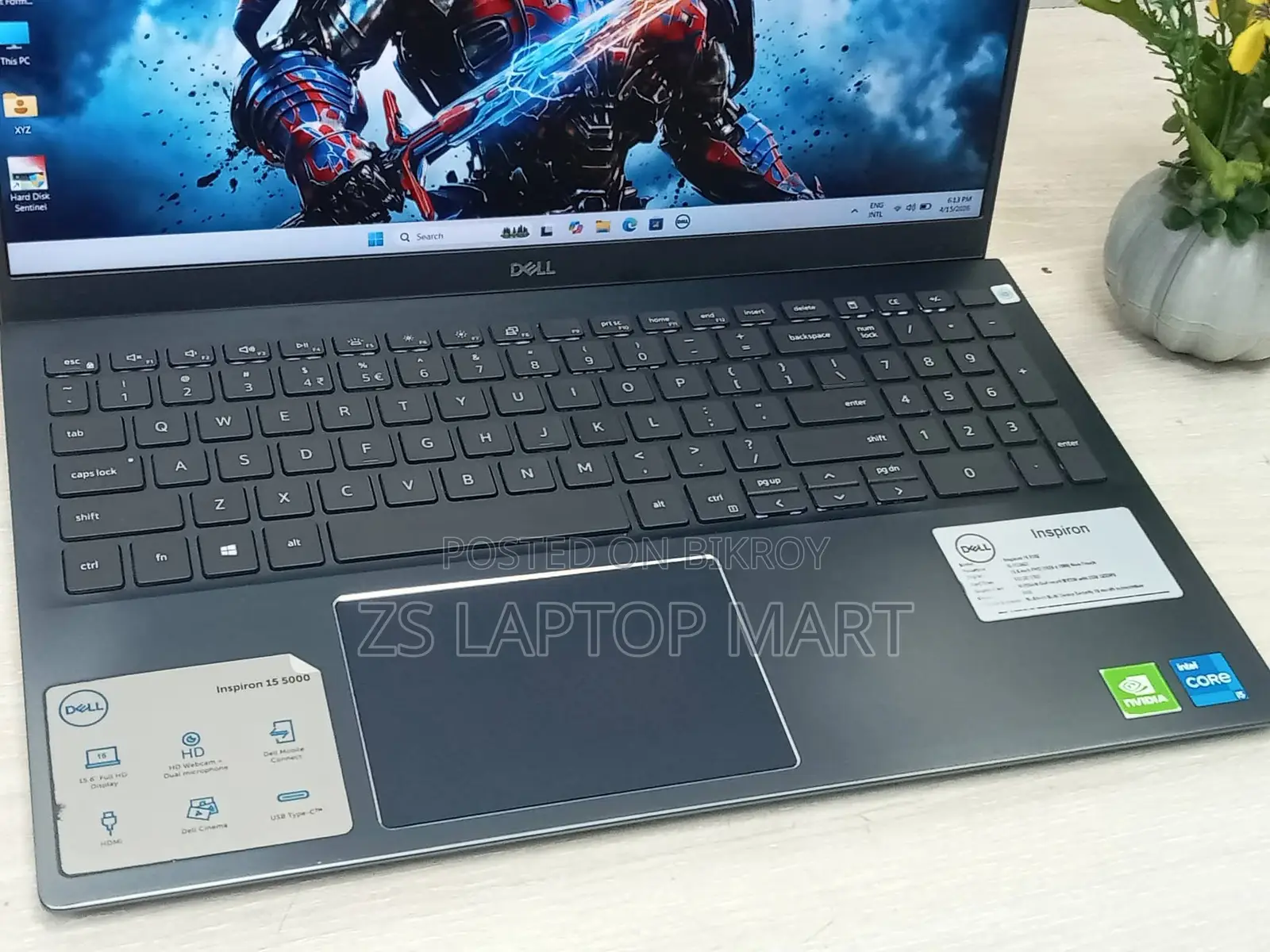 Dell i5 11gen 512/16 metal body mx330 nvidia dedicated graphics