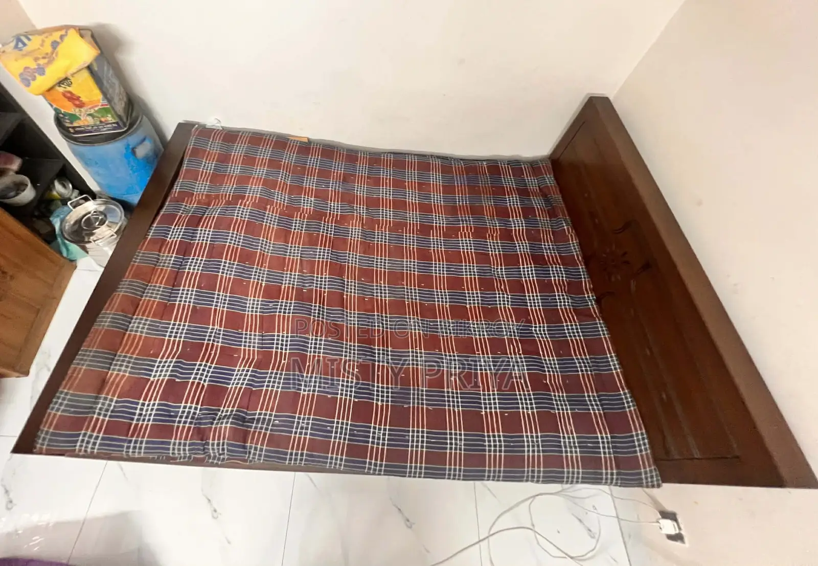 Double Bed with Mattress and Quilt