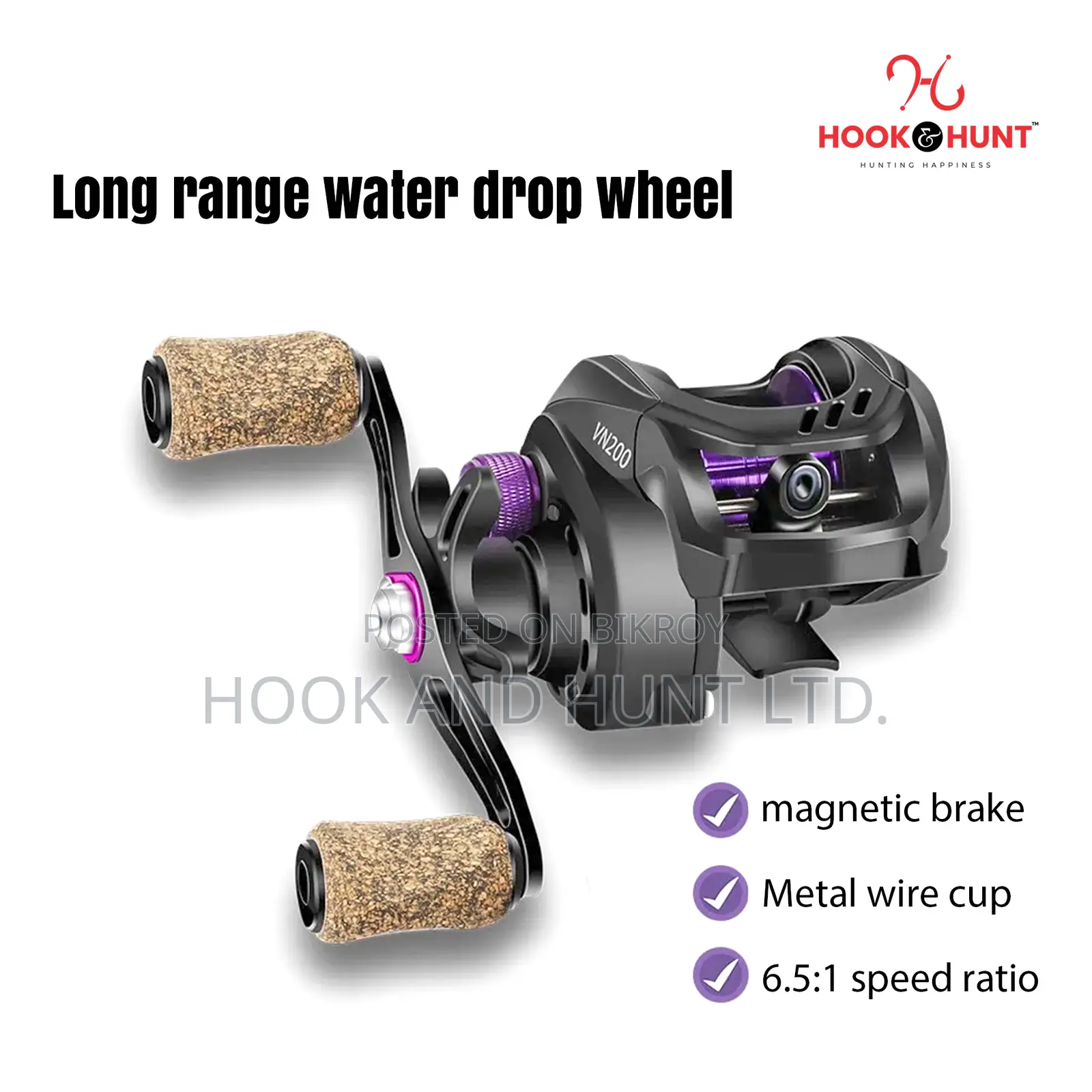 VN 200 Baitcasting Reel Anti-Seawater Magnetic