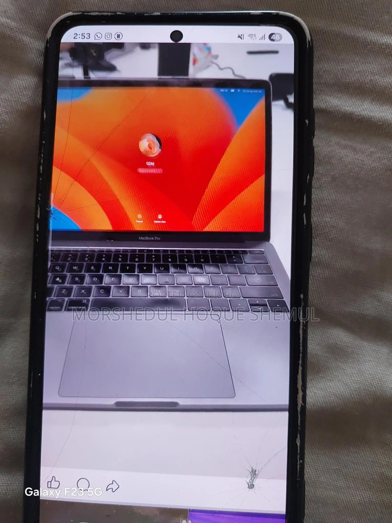 Urgent MacBook Pro Sale post