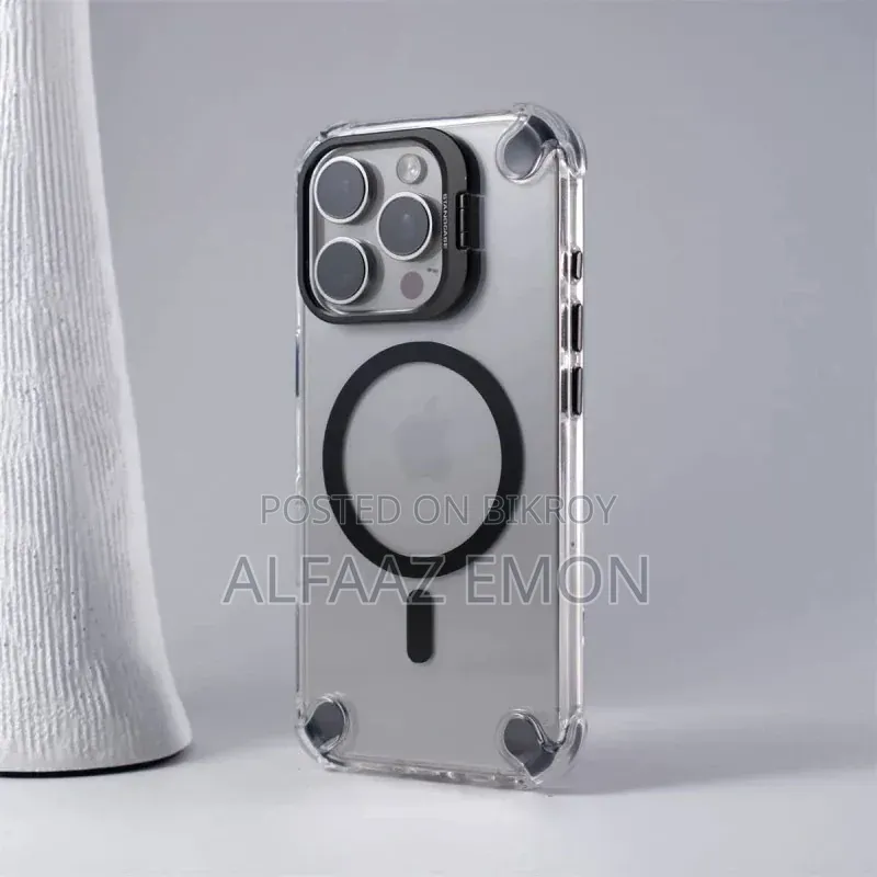 Airbag Metal Lens Bracket Phone Case for iPhone 15-16pro Pro Max