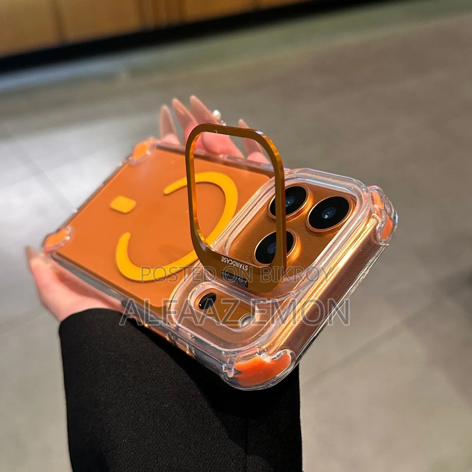 Airbag Metal Lens Bracket Phone Case for iPhone 15-16pro Pro Max