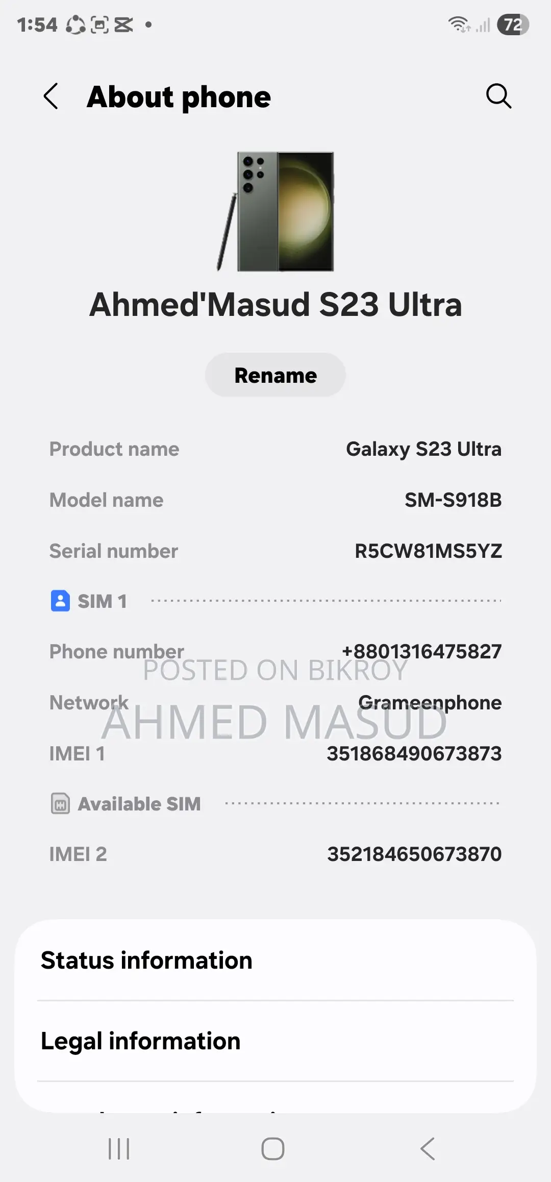 Samsung Galaxy S23 Ultra 512 GB Gray