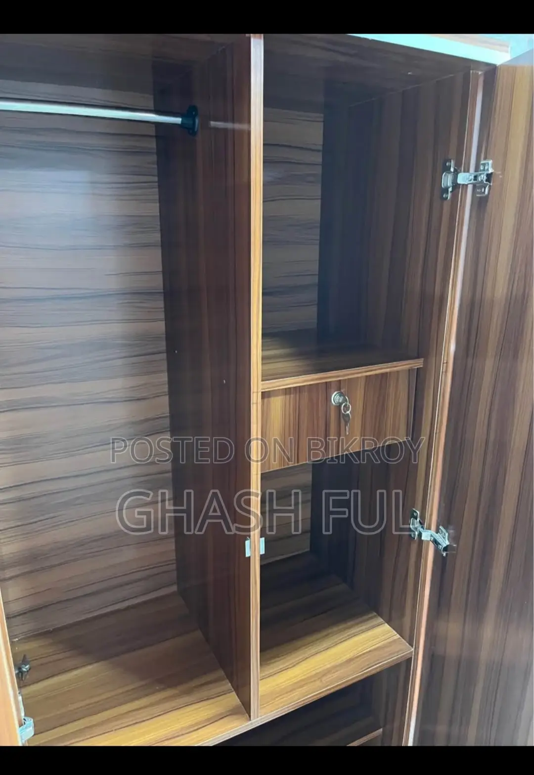 2-Door Melamine Board Wardrobe