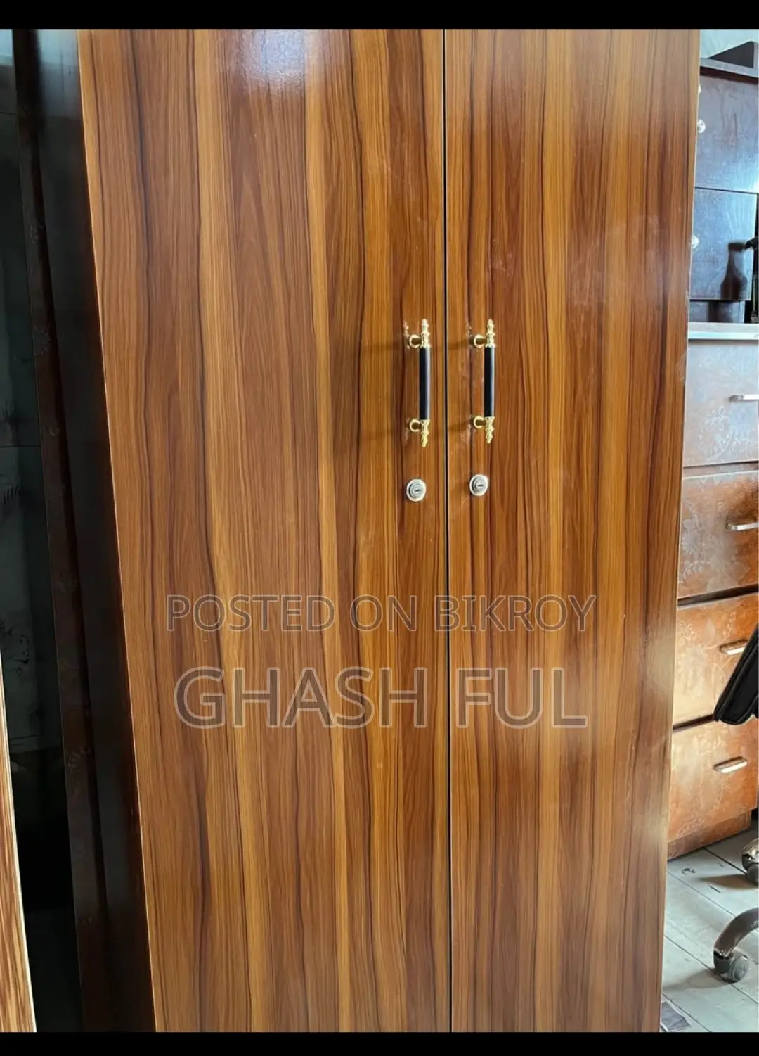 2-Door Melamine Board Wardrobe