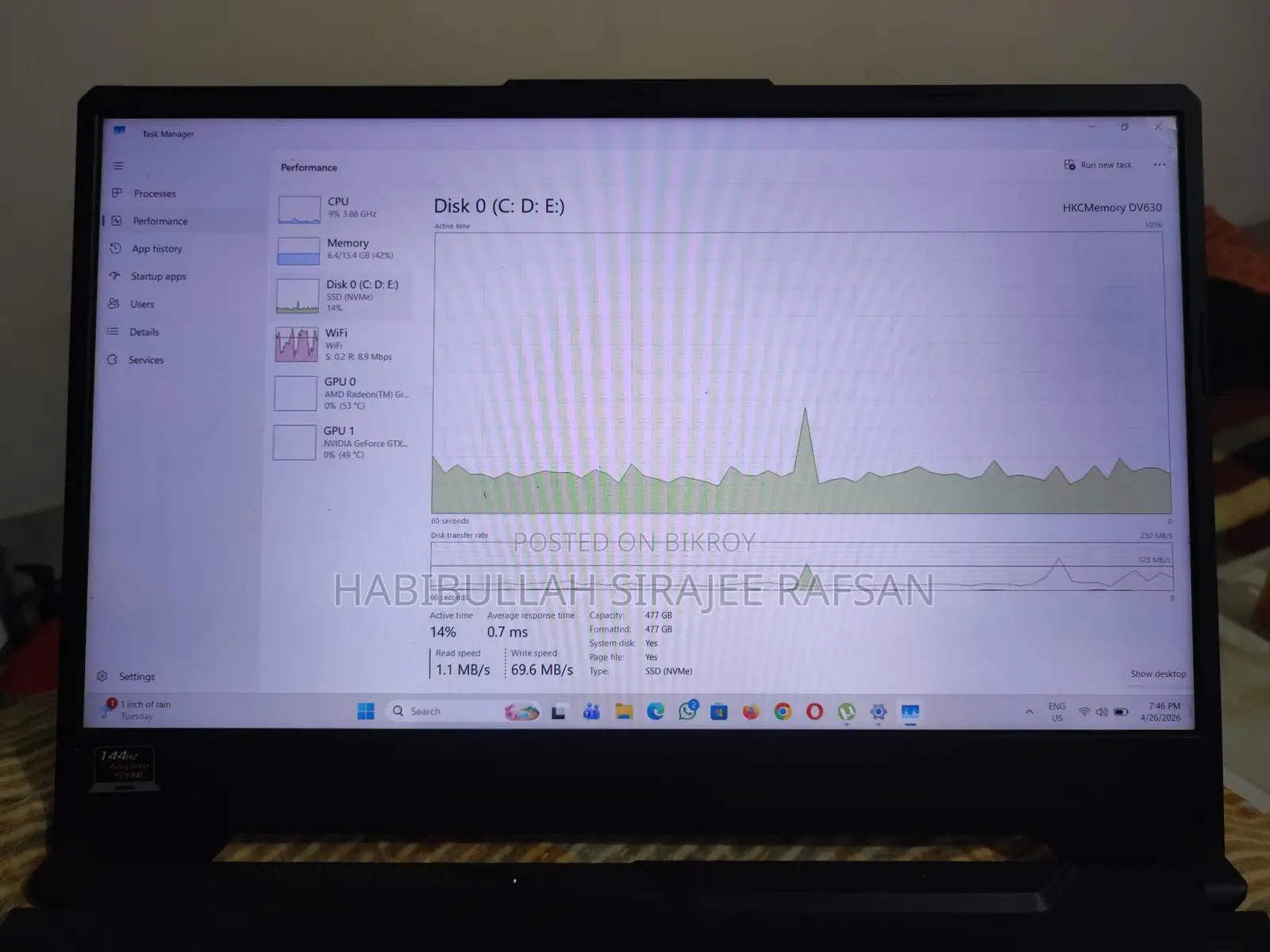 Asus TUF Gaming A15 FA506IU (Fresh Condition; nearly new)