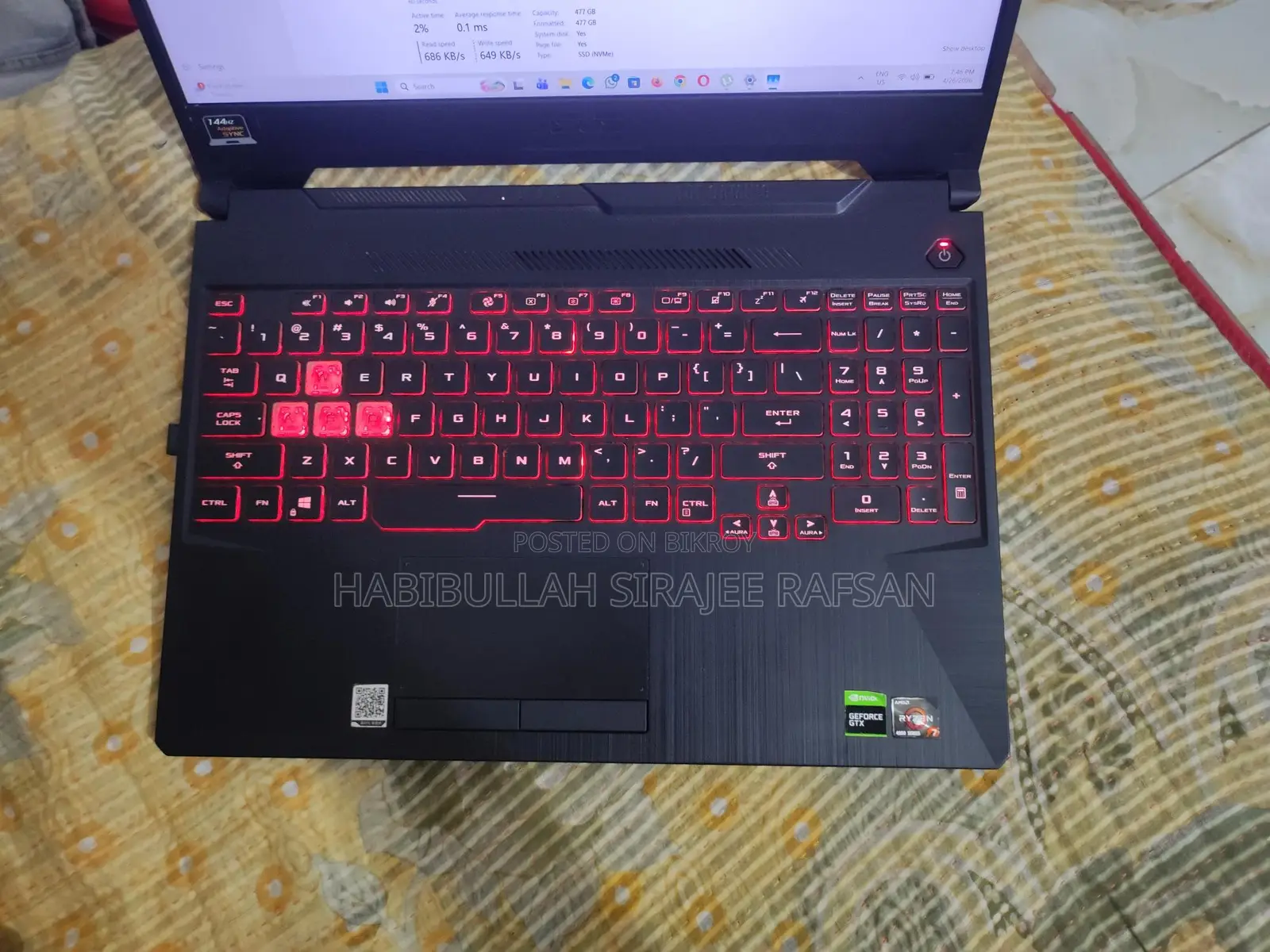 Asus TUF Gaming A15 FA506IU (Fresh Condition; nearly new)