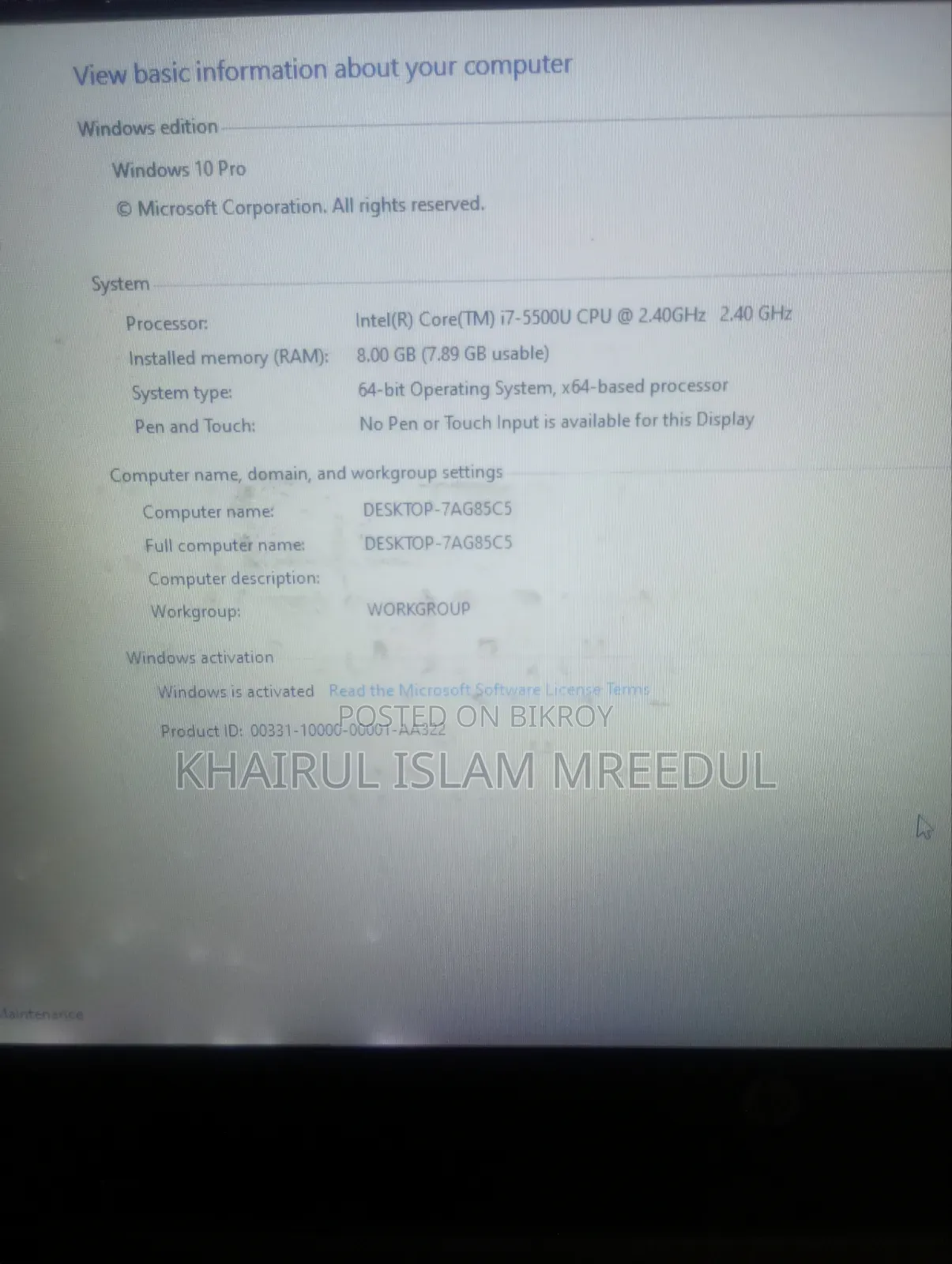 Laptop HP ProBook 450 G2 8GB Intel Core I7 HDD 1T