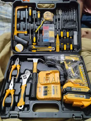 117 Piece Items Toolbox with Drill Machine