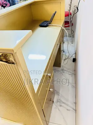 Golden SS Cash Table with 7 Drawers (New, Custom Made)