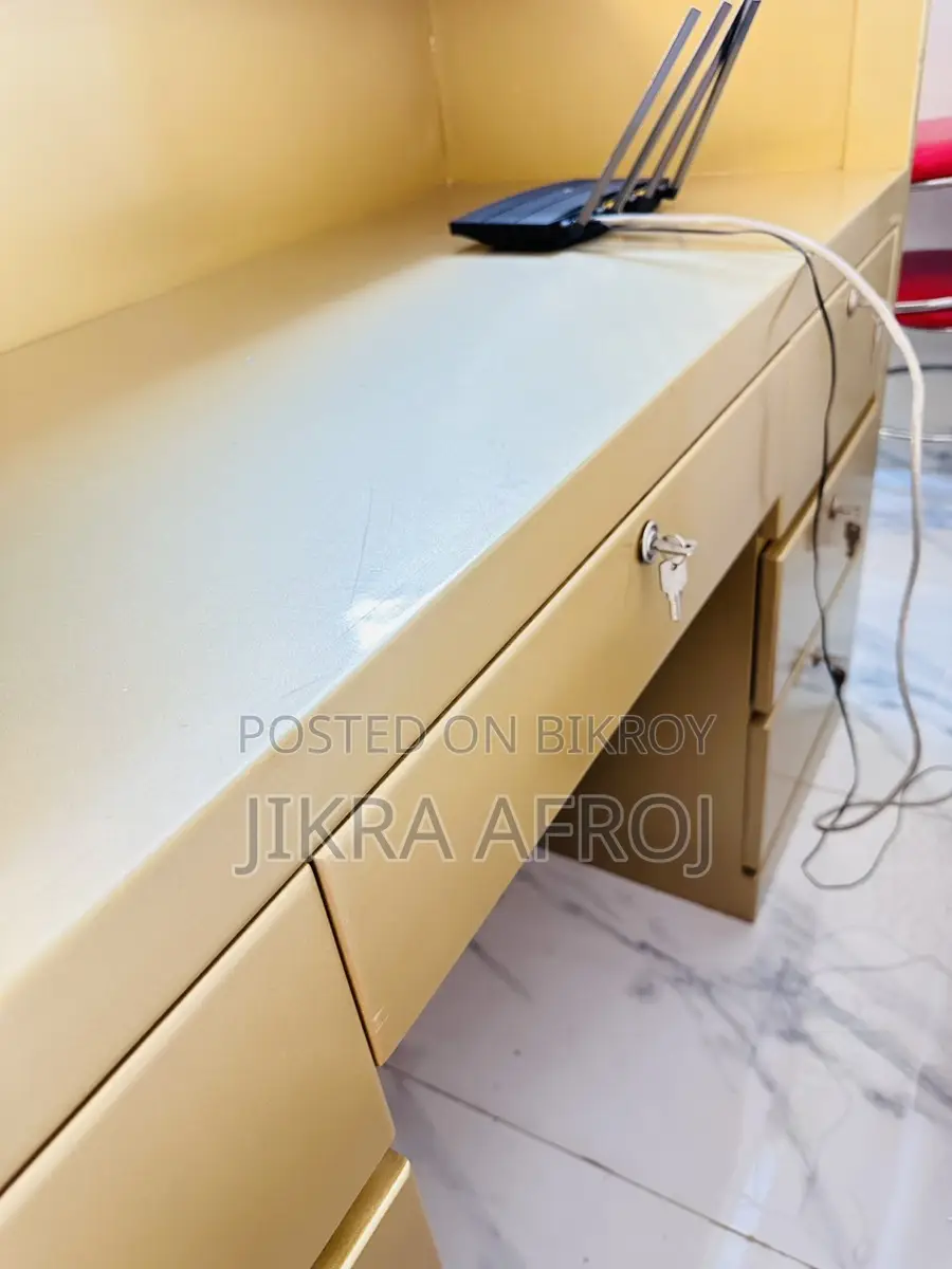 Golden SS Cash Table with 7 Drawers (New, Custom Made)