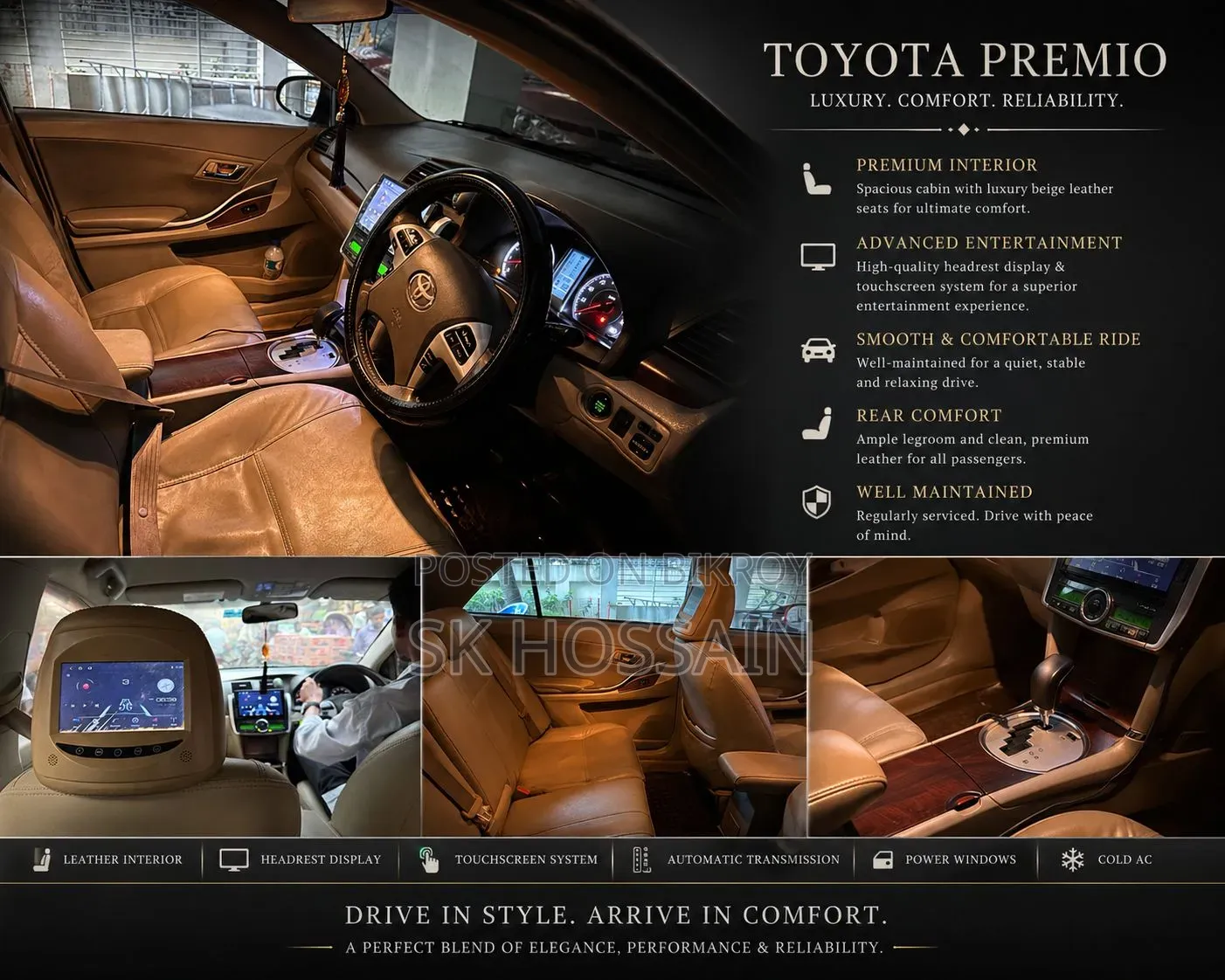 Toyota Premio 2010 Black