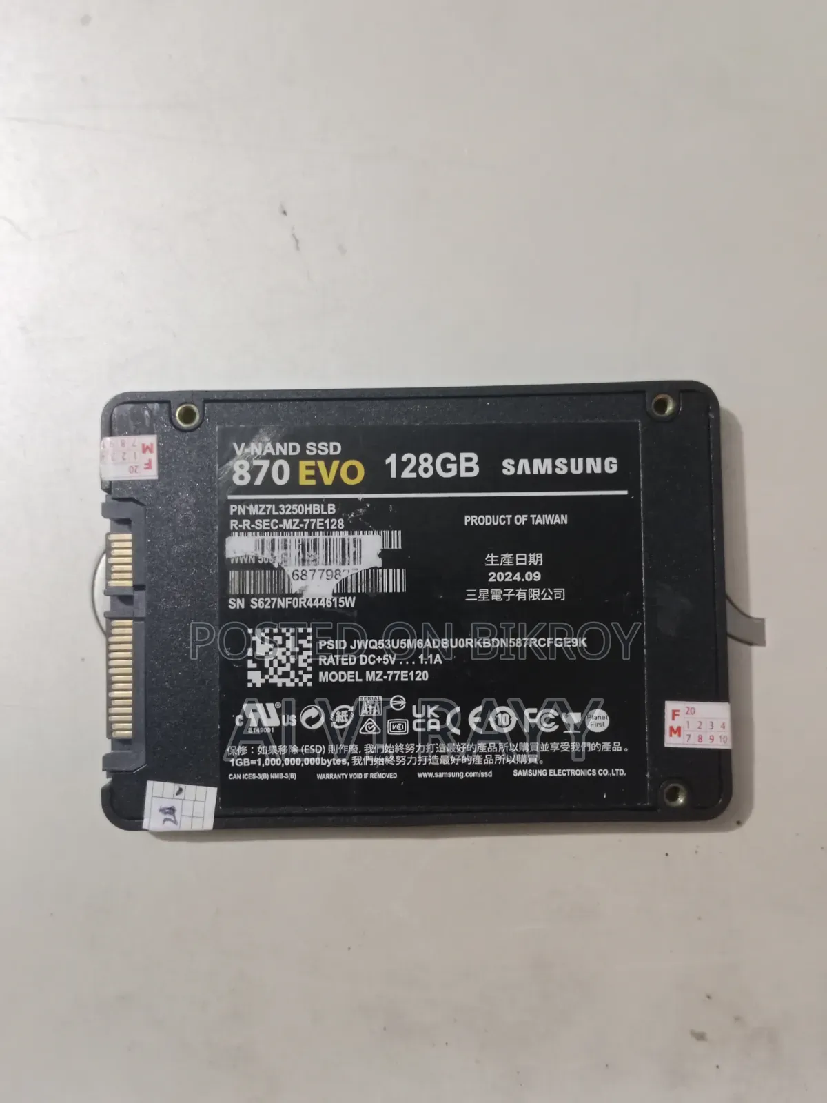 Samsung 870 Evo 128gb Sata Iii 2.5" Internal SSD (V-Nand Tech)